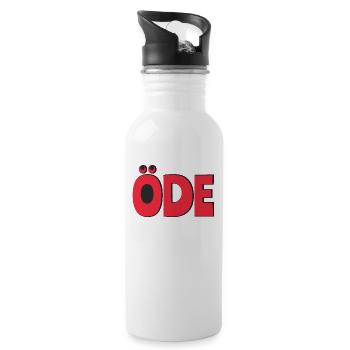 Alles ist öde - Trinkflasche mit integriertem Trinkhalm - Weiß - Rechts