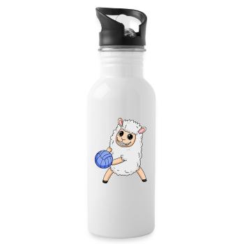 Mouton de volley-ball - Gourde avec paille intégrée - blanc - Droite