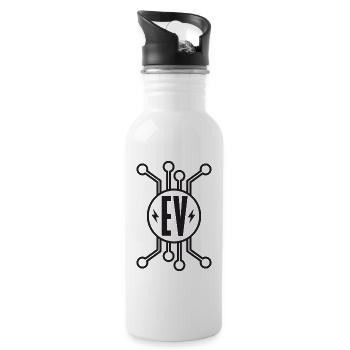 EV - Electric Vehicle for Electric Car Fans - Water bottle with straw - white - Right