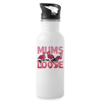 Moms on the Loose Girls Reunion Trip - Water bottle with straw - white - Right