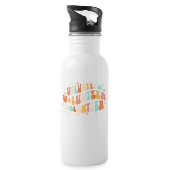 Volunteer Squad - Water bottle with straw - white - Right