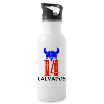Calvados - Trinkflasche mit integriertem Trinkhalm - Weiß - Rechts