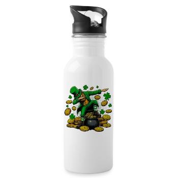 Pot of Bitcoin - Water bottle with straw - white - Right