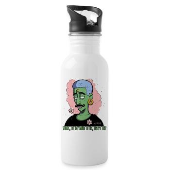 It is what it is: Queer, Gay, LGBTQ+ - Water bottle with straw - white - Right