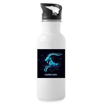 Capricorn constellation geometrique - Gourde avec paille intégrée - blanc - Droite