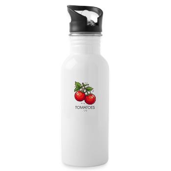 Simple tomatoes - Water bottle with straw - white - Right