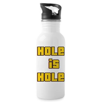 Hole is Hole - Water bottle with straw - white - Right