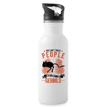 Gerbil Gift Mongolian Gerbil Gerbil - Water bottle with straw - white - Right