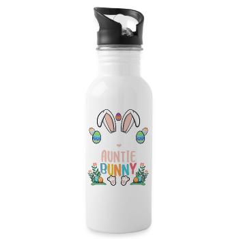 Je suis la tante lapin - Gourde avec paille intégrée - blanc - Droite