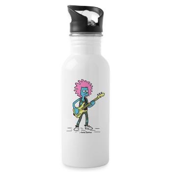 The coolest bass player in the band - Water bottle with straw - white - Right