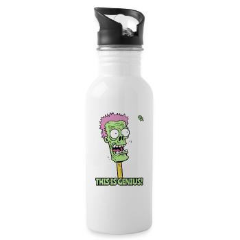 This is awesome: A clever zombie pencil - Water bottle with straw - white - Right