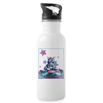 DJ Mix, Ai Cat - Water bottle with straw - white - Right