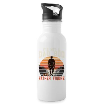 It's Not a Dad Bod It's Father Figure - Water bottle with straw - white - Right