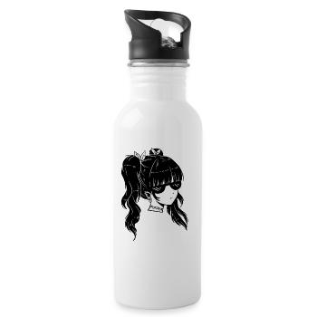 Girls Glasses Cool Sunglasses Kid Teens - Water bottle with straw - white - Right