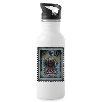 Timbre Ange - Gourde avec paille intégrée - blanc - Droite