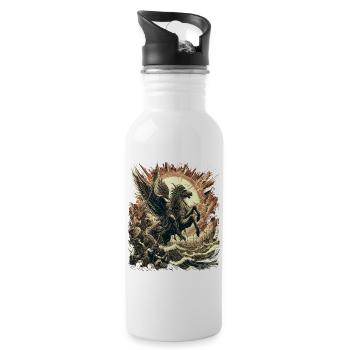 Myth of the Divine Rider - Water bottle with straw - white - Right