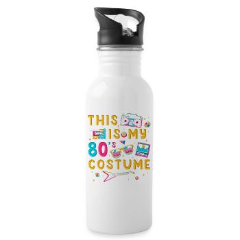 This Is My 80s Costume - Water bottle with straw - white - Right