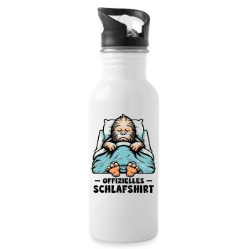 Official Bigfoot Sleep Shirt - Water bottle with straw - white - Right