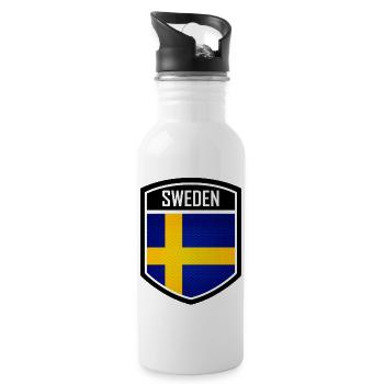 Sweden Sweden Scandinavia Nordic countries Viking Europe - Water bottle with straw - white - Right