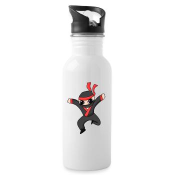 Ninja - Water bottle with straw - white - Right