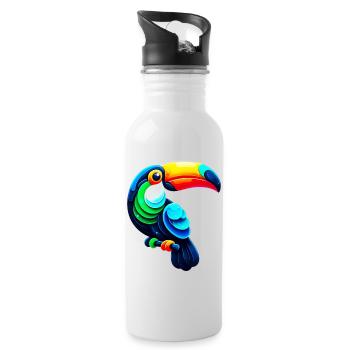 Toucan - Water bottle with straw - white - Right