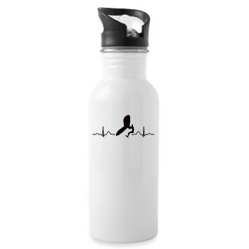 Wings Surfer Wingsurfing Retro Foil Wings - Water bottle with straw - white - Right