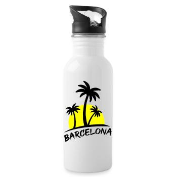 Barcelona - Water bottle with straw - white - Right