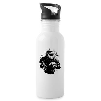 Footballer - Trinkflasche mit integriertem Trinkhalm - Weiß - Rechts