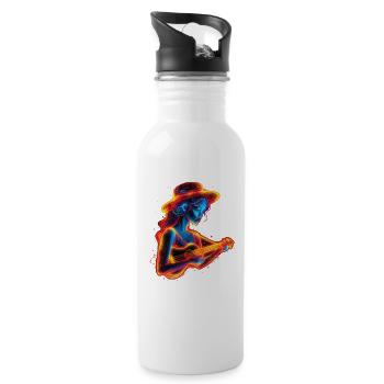 Ukulele player Steamwave - Water bottle with straw - white - Right