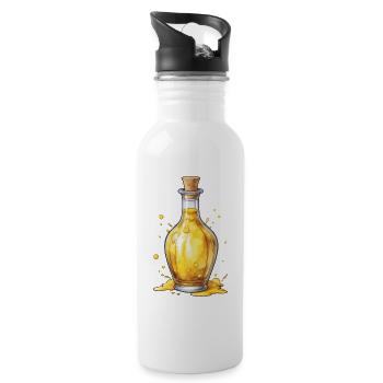 Zaubertrank Ästhetisches Gaming & Ikonisches Gamer - Trinkflasche mit integriertem Trinkhalm - Weiß - Rechts
