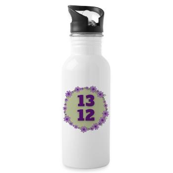 1312 / ACAB - Trinkflasche mit integriertem Trinkhalm - Weiß - Rechts