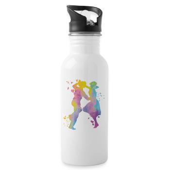 Tanzen Swing 60s Boogie Woogie - Trinkflasche mit integriertem Trinkhalm - Weiß - Rechts
