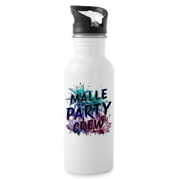 Malle Party Crew - Water bottle with straw - white - Right