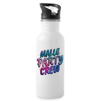 Malle Party Crew - Water bottle with straw - white - Right