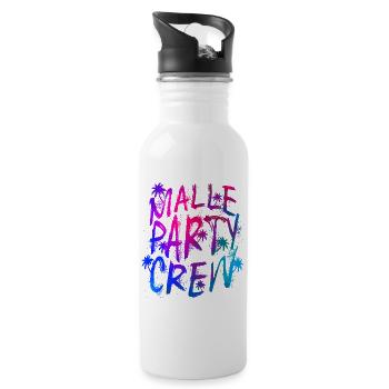 Malle Party Crew - Water bottle with straw - white - Right