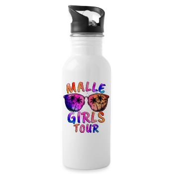 Malle Girls Tour - Water bottle with straw - white - Right