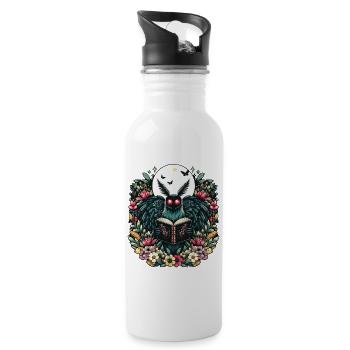 Mothman Storyteller - Water bottle with straw - white - Right