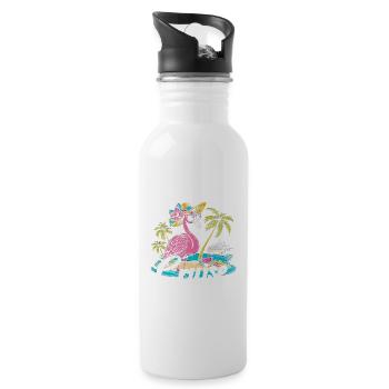 My First Cruise 2026 - Trinkflasche mit integriertem Trinkhalm - Weiß - Rechts