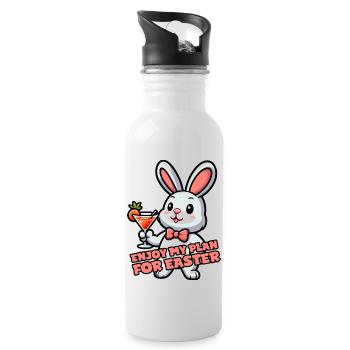 Enjoy my plan for Easter - Water bottle with straw - white - Right