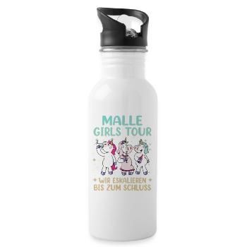 Malle Girls Tour - Water bottle with straw - white - Right