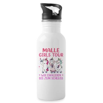 Malle Girls Tour - Water bottle with straw - white - Right