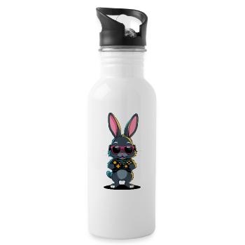 Easter Bunny Gamer Iconic Easter Gaming - Water bottle with straw - white - Right