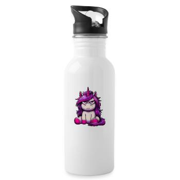This is my unicorn costume - Water bottle with straw - white - Right