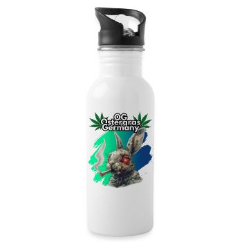 OG Ostergras Germany. Weed, Marijuana, Cannabis, - Water bottle with straw - white - Right