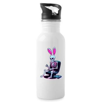 Easter Bunny Gamer Iconic Easter Gaming - Water bottle with straw - white - Right