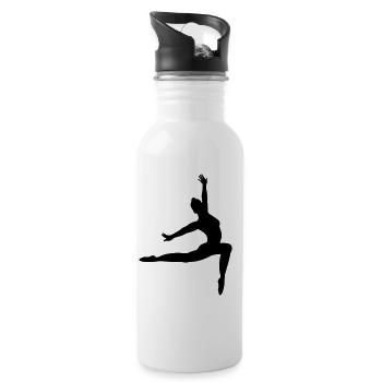 Ballet avec gymnastique - Gourde avec paille intégrée - blanc - Droite