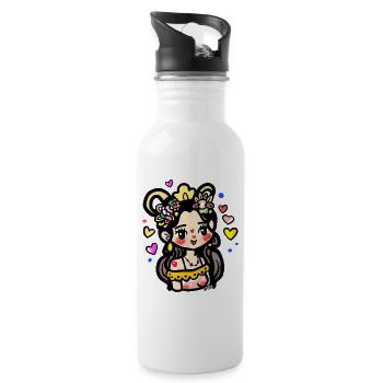 You're my dearest princess - Water bottle with straw - white - Right