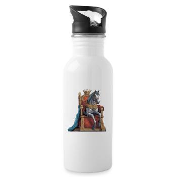 Roi Cheval Conte de fées Personnage Chevaux Conte de fées - Gourde avec paille intégrée - blanc - Droite