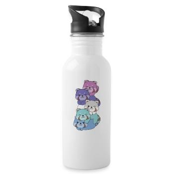 Spectrasexual Flag Pride LGBTQ Mignon Panda roux - Gourde avec paille intégrée - blanc - Droite