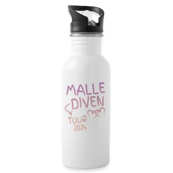 Malle Girls Tour 2024 - Trinkflasche mit integriertem Trinkhalm - Weiß - Rechts
